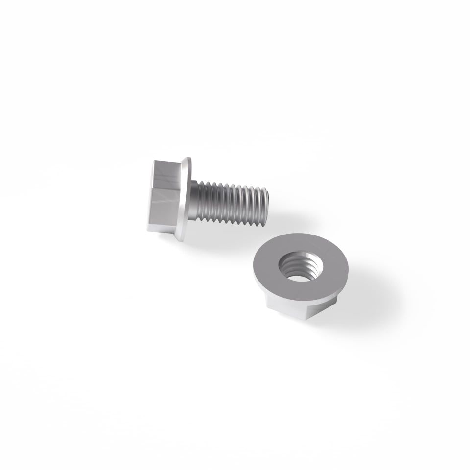 Flange-bolt M8 · forzinket stål